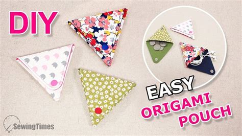 Diy Easy Origami Pouch Triangle Coin Purse 10 Min Sewing Project