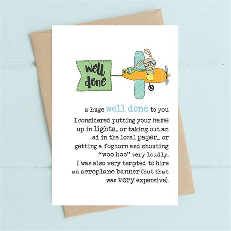 A Huge Well Done To You Woo Hoo Greeting Card Cards