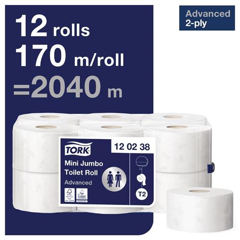 Tork Mini Jumbo Toilet Paper 2 Ply 170m Pack Of 12 Cl126 Buy