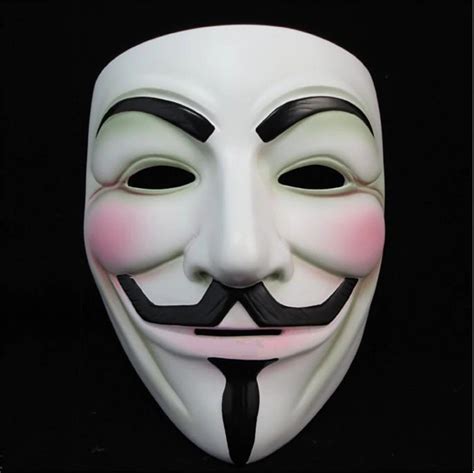 Vendetta Masque Guy Fawkes Mask Halloween Cosplay Costume - Halloween V for Vendetta Mask Guy Fawkes Anonymous Hacker Unisex