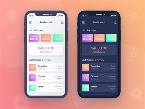 How to design a business card using android application ? Finance Mobile App UI made with Adobe XD - Freebie Supply