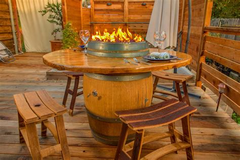 Fireglass Provides The Perfect Finish For This Wine Barrel