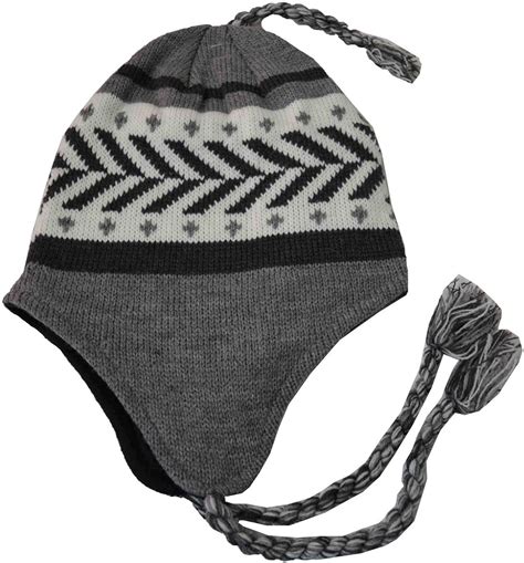 Sw Mens Peruvian Helmet Beanie Knit Hat Gray At Amazon Mens Clothing