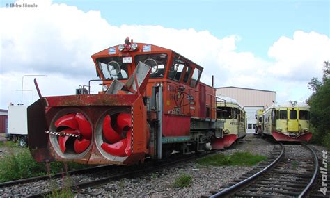 A Rotary Snow Plow Of Banverket In Swedish North