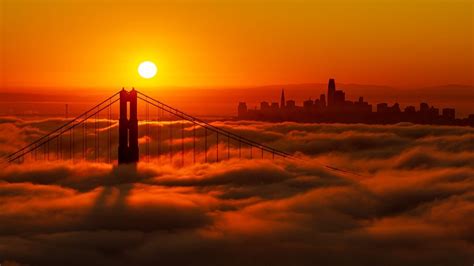 Depth Of Field 500px Bridge Sunset City Mist Clouds Cityscape