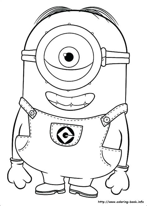 Cute Minion Coloring Pages At Free