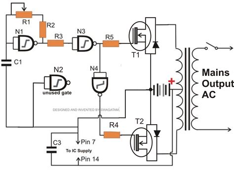 Circuit Diagram Of Inverter Using Mosfet