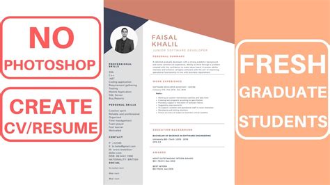 Executive, drone pilot, customer service representative and more! Fresh Graduate Create CV Resume To Apply Job! - YouTube