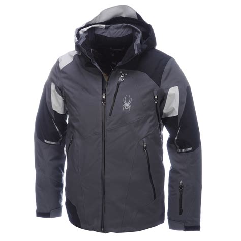 Spyder Leader Ski Jacket Men Polar Grey Black Cirrus Grey