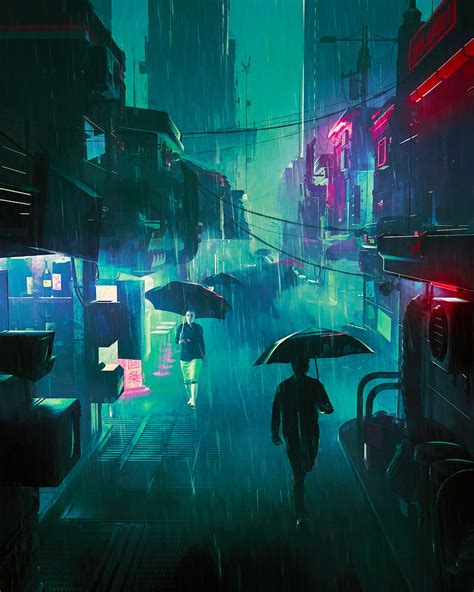 Artwork Futuristic Cyber City Cyberpunk Hd Phone Wallpaper Peakpx