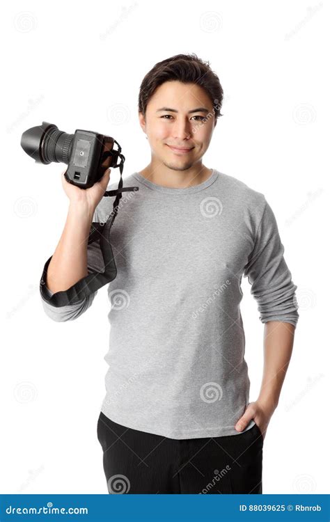 Working As A Photographer Stock Image Image Of Handsome 88039625