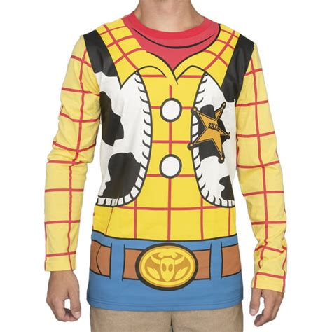 Toy Story I Am Woody Adult Long Sleeve Costume T Shirt
