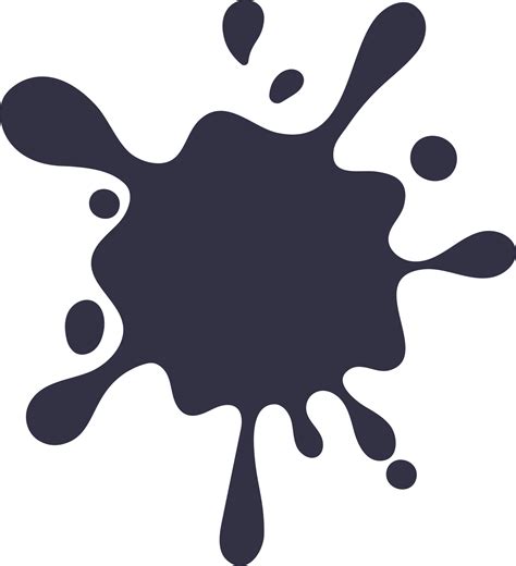 Cartoon Drops Splashes And Splatters Stain Of Paint And Ink With