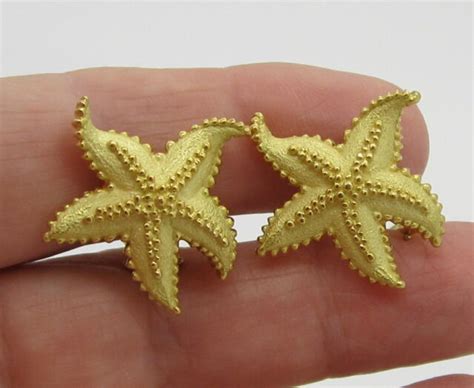 Tiffany Co Vintage Large 18k Yellow Gold Starfish 16 4 Gram Pierced