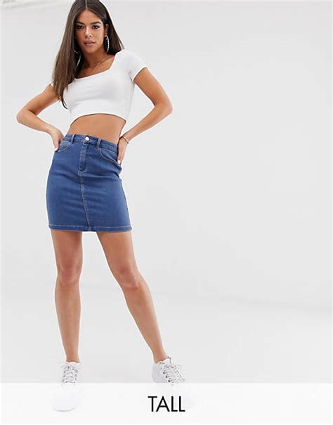 Missguided Tall Denim Mini Skirt Asos