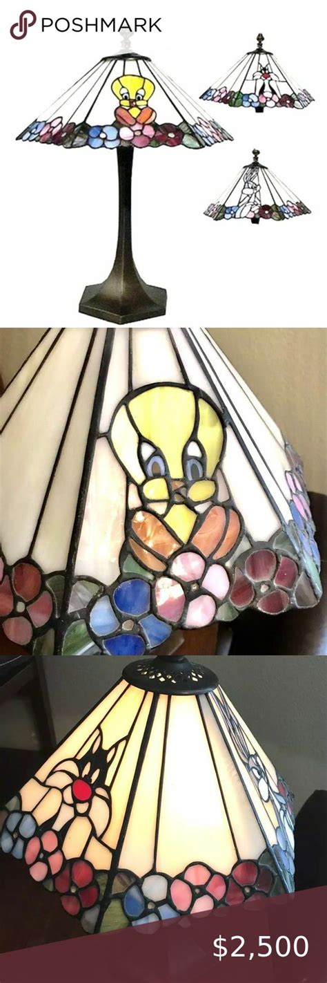 Dale Tiffany Rare Vintage Looney Tunes Characters Lamp Tiffany Stained