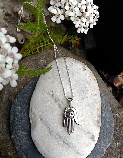 Silver Healing Hand Necklace Made In Alaska Nwc Native Style Cast In