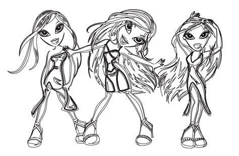 Bratz Coloring To Download For Free The Bratz Kids Coloring Pages