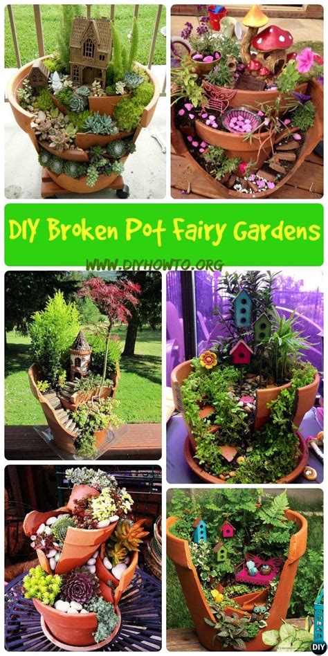 Fairy Garden Broken Clay Pot ~ Dyamidesign
