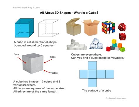 All About 3d Shapes What Is A Cube Free Printables For Kids