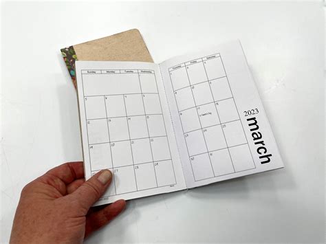 2023 Mini Printable Pocket Calendar Minimalist Style Etsy Hong Kong