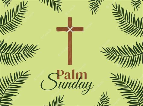 Premium Vector Palm Sunday Holy Dayweek Vector Illustration