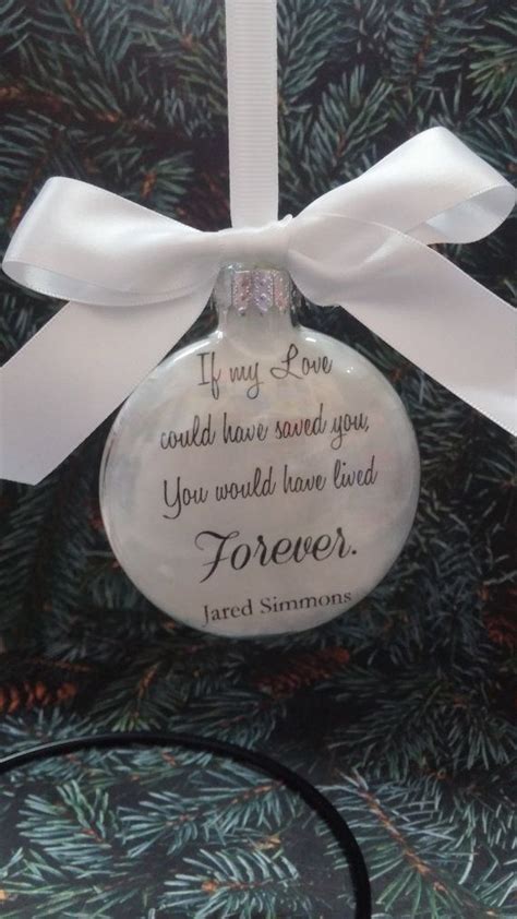 Memorial Christmas Ornament In Memory Loved One If My Love Etsy