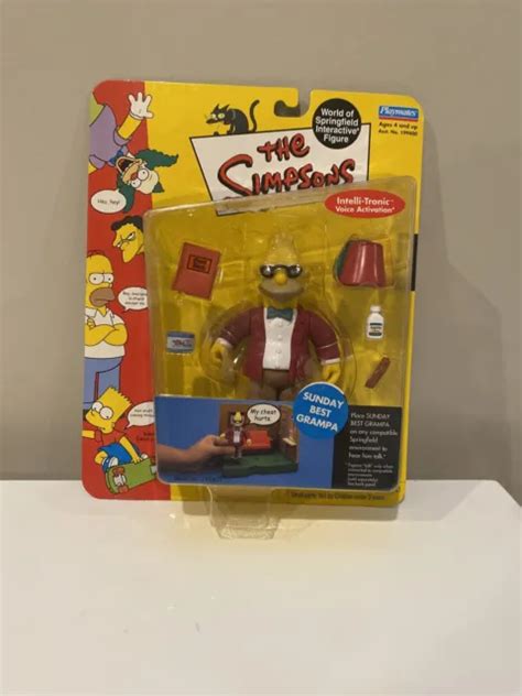 The Simpsons Wos World Of Springfield Series 9 Sunday Best Grandpa Playmates 400 Picclick