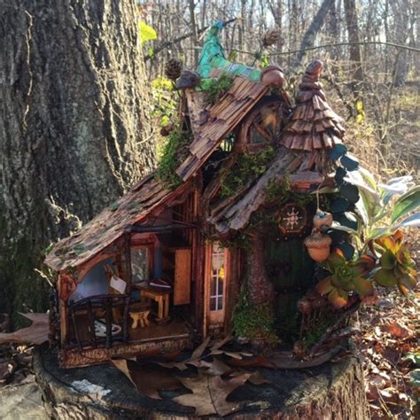 Elf Shack Fairy House Handmade Etsy Fairy Houses Fairy Garden Diy