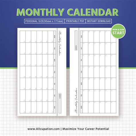Paper And Party Supplies Paper Haircare Planner Monthly Template Monthly