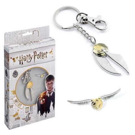 The Carat Shop Harry Potter Golden Snitch Keychain And Pin Badge Set