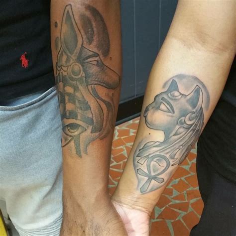 anubis and bastet egyptian tattoo tattoo designs body art