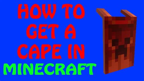 How To Get A Cape In Minecraft Updated Youtube