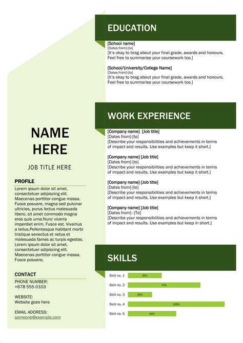 Free Cv Templates Uk Format For Download Examples