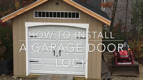 How to pick a garage door lock. DIY Guide to add Lock to your Garage Door | Garage Sanctum