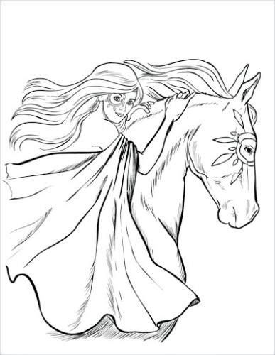 Creiamo le bozze del disegno di un cavallo e le una mostra, almeno per ora: Disegno Stilizzato Bambina Con Cavallo : Storie Della Buonanotte Per Bambine Ribelli 100 Vite Di ...