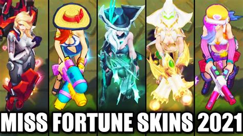 All Miss Fortune Skins Spotlight 2021 League Of Legends Youtube