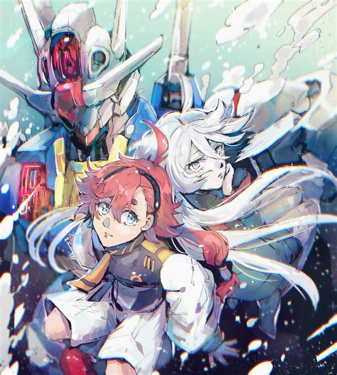 Anime Anime Girls Mobile Suit Gundam The Witch From Mercury Suletta Mercury Miorine Rembran Long