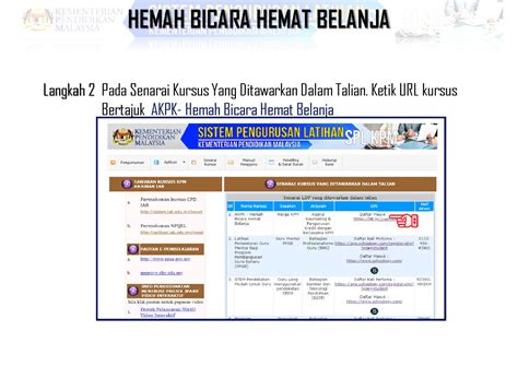 Splkpm atau sistem pengurusan latihan kpm merupakan portal yang dibangunkan khas oleh kpm bagi mengakses sistem pengurusan latihan guru atau splg. Panduan Mengikuti Kursus AKPK secara dalam Talian - Hemah ...