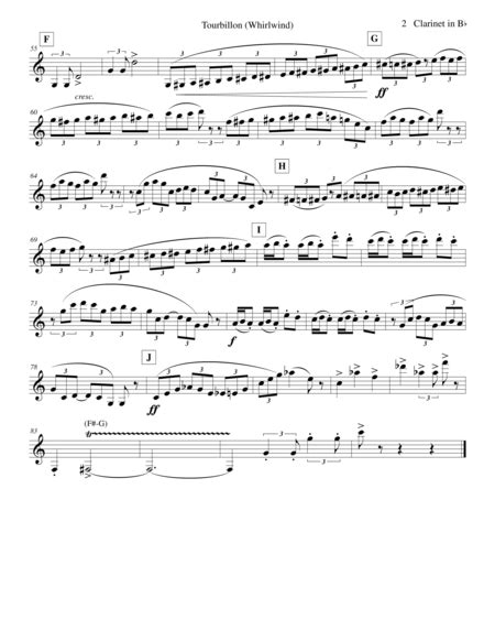 Whirlwind By Chabrier For Clarinet Solo With Piano Free Music Sheet