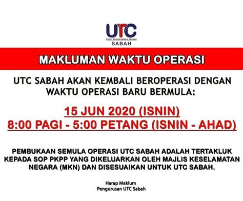 List of government agencies you can find in utc pudu sentral: UTC Beroperasi Semula Mulai 15 Jun 2020 Dengan Waktu ...