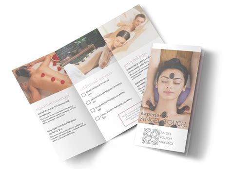 Angel Touch Massage Spa Tri Fold Brochure Template