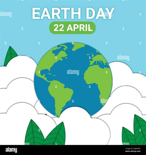 Earth Day 22 April Vector Illustration Flat Design World