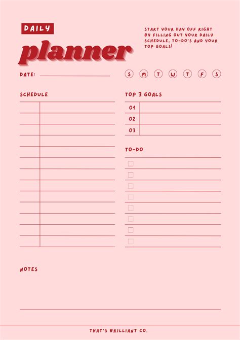 Feel Free To Use This Aesthetic Daily Planner Free Template To Set Up
