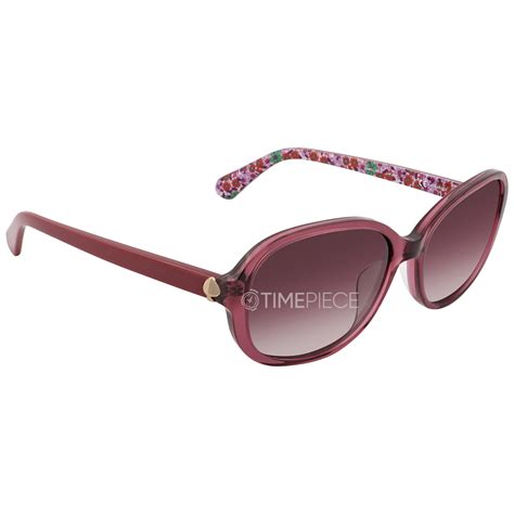 kate spade burgundy gradient oval ladies sunglasses izabella g s 0lhf jr 55