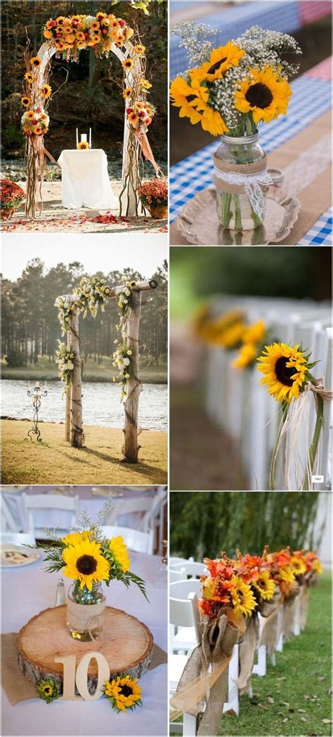 If you have ever planned one then you know that decorations can get a bit costly. 23 Bright Sunflower Wedding Decoration Ideas For Your ...