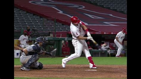 Mike Trout Home Run Swing Slow Motion 2020 112 Youtube