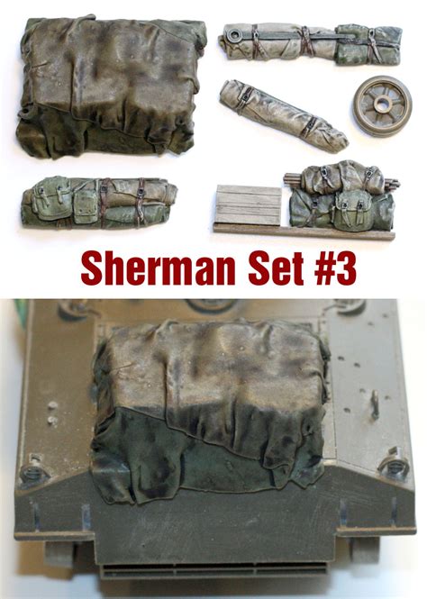 135 Scale Resin Sherman Tank Engine Deck And Stowage Sets 6 Model