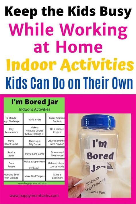 36 Things To Do When Your Kids Are Boredim Bored Jar Happy Mom Hacks