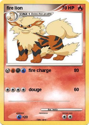 Pokémon Fire Lion 25 25 Fire Charge My Pokemon Card